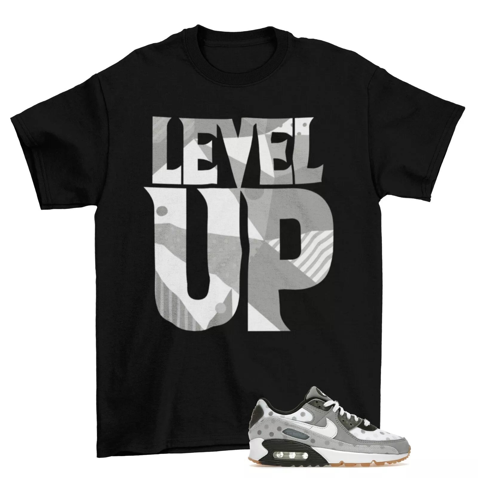 Level Up Shirt to Match Air Max 90 NRG Summit White T-Shirt, Sneaker Match Tee