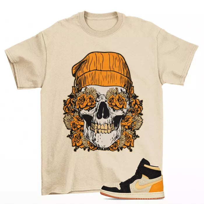 Deadstock Shirt Tan to Match Jordan 1 High Zoom CMFT Vivid Orange DV1307-100 T-Shirt, Sneaker Match Tee