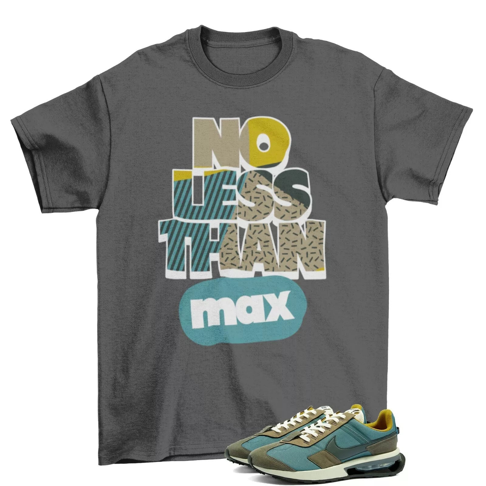 No Less Shirt Charcoal to Match Air Max Pre Day Hasta Anthracite / DC5330-301 T-Shirt, Sneaker Match Tee
