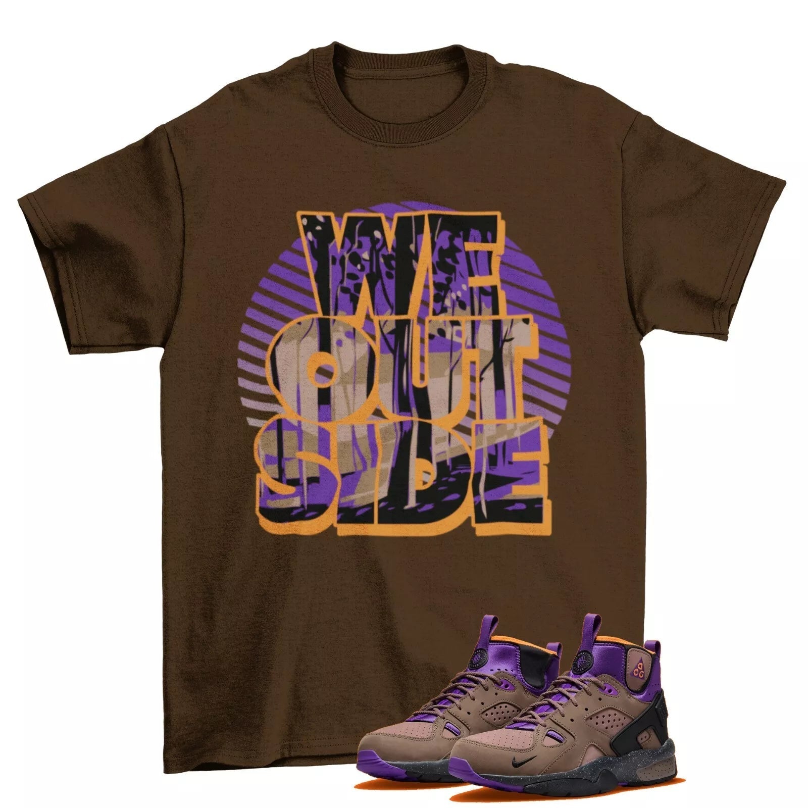 We Outside Shirt to Match ACG Air Mowabb Trails End Brown DC9554-201 T-Shirt, Sneaker Match Tee