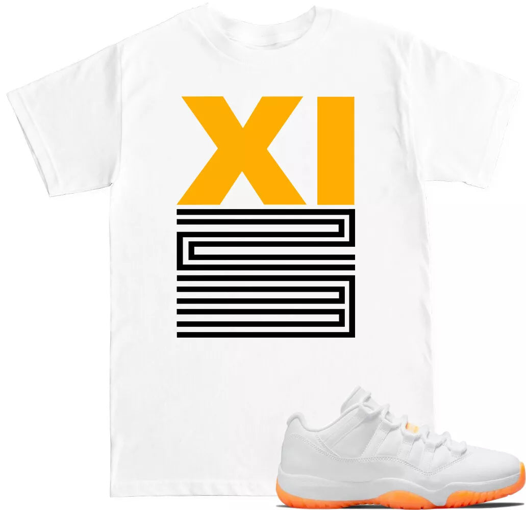 23 Citrus MJ 11 white T Shirt to match with Air Jordan 11 Citrus Retro 11 shoes T-Shirt, Sneaker Match Tee
