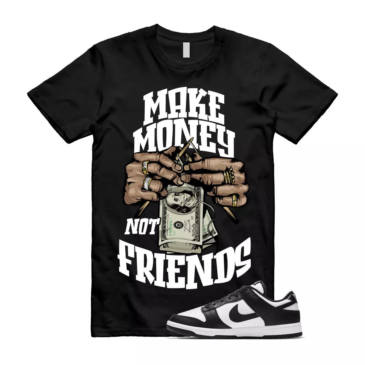 Dunk Panda White Black Low Retro Classic Traditional T Shirt Match MM T-Shirt, Sneaker Match Tee