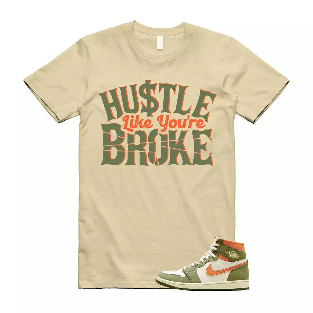 Craft Celadon 1 Sky J Olive Bright Mandarin Coconut Milk T Shirt Match BROKE T-Shirt, Sneaker Match Tee