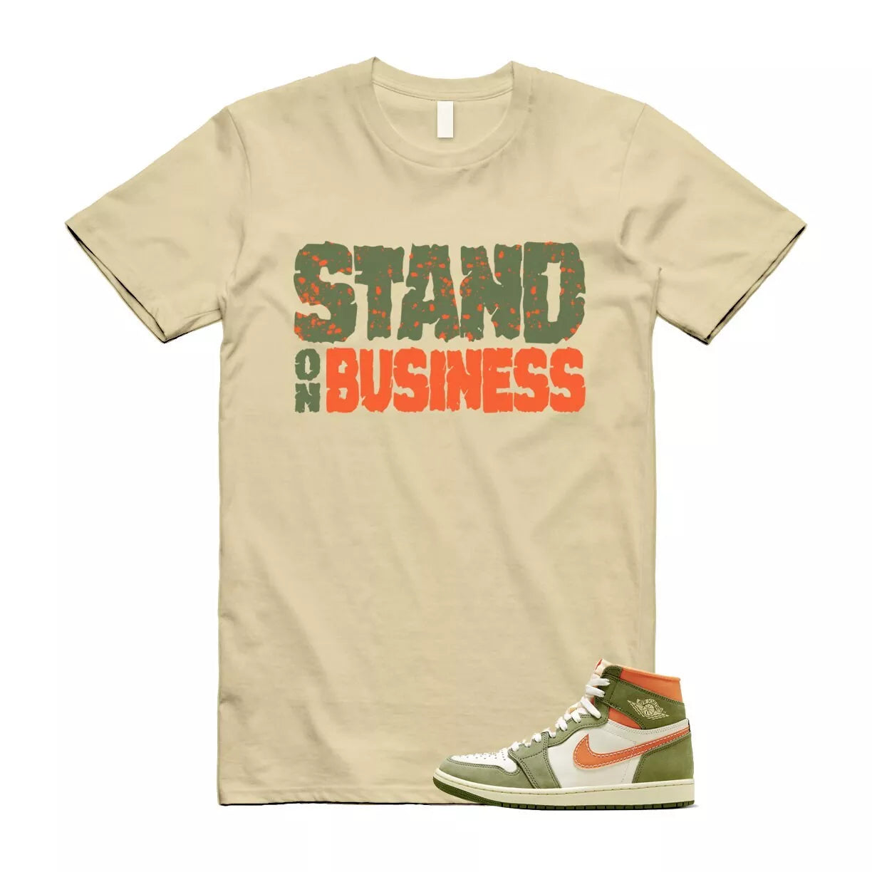 Craft Celadon 1 Sky J Light Olive Bright Mandarin Coconut Milk T Shirt Match Stand On Business T-Shirt, Sneaker Match Tee