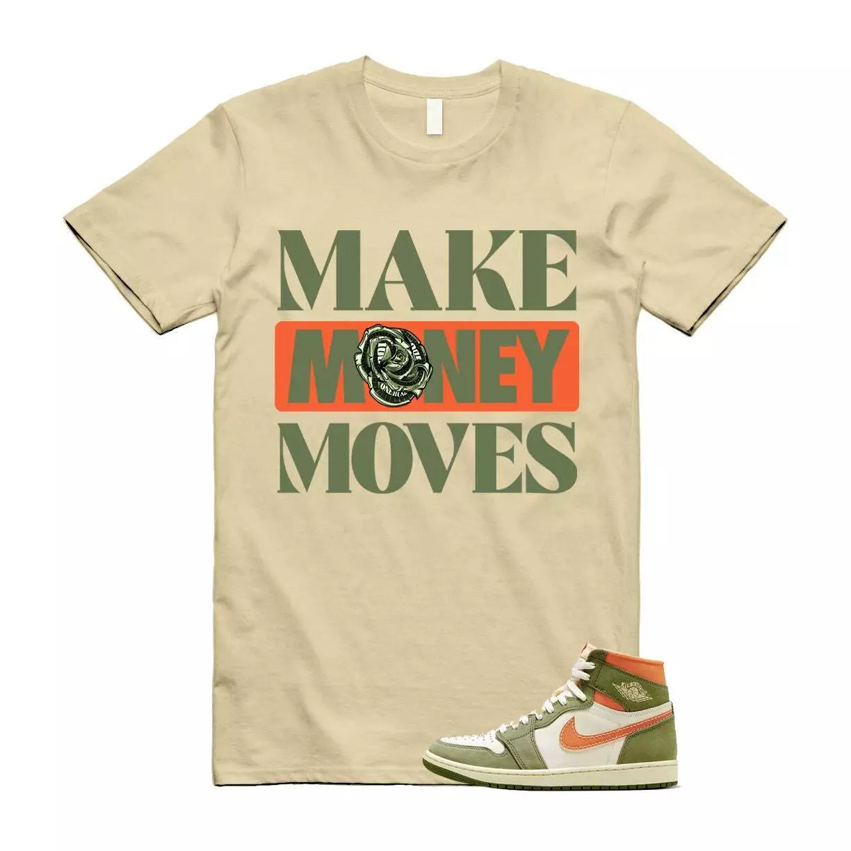 Craft Celadon 1 Sky J Olive Bright Mandarin Coconut Milk T Shirt Match MOVES T-Shirt, Sneaker Match Tee