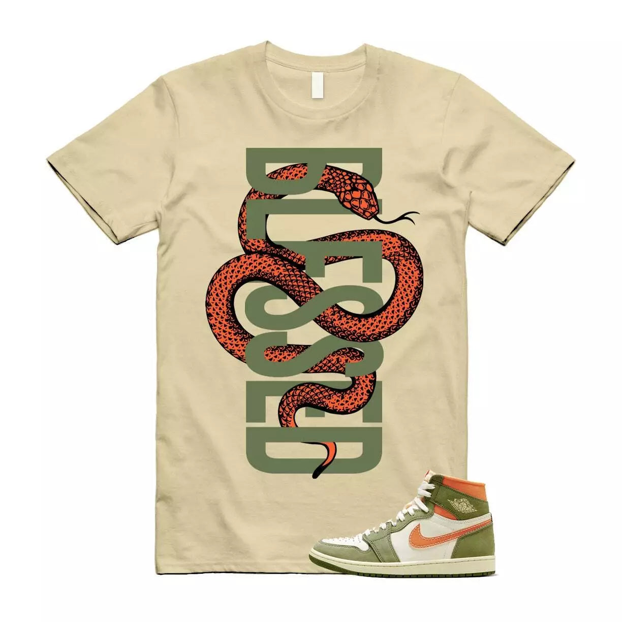 Craft Celadon 1 Sky J Olive Bright Mandarin Coconut Milk T Shirt Match SNAKEBLS T-Shirt, Sneaker Match Tee