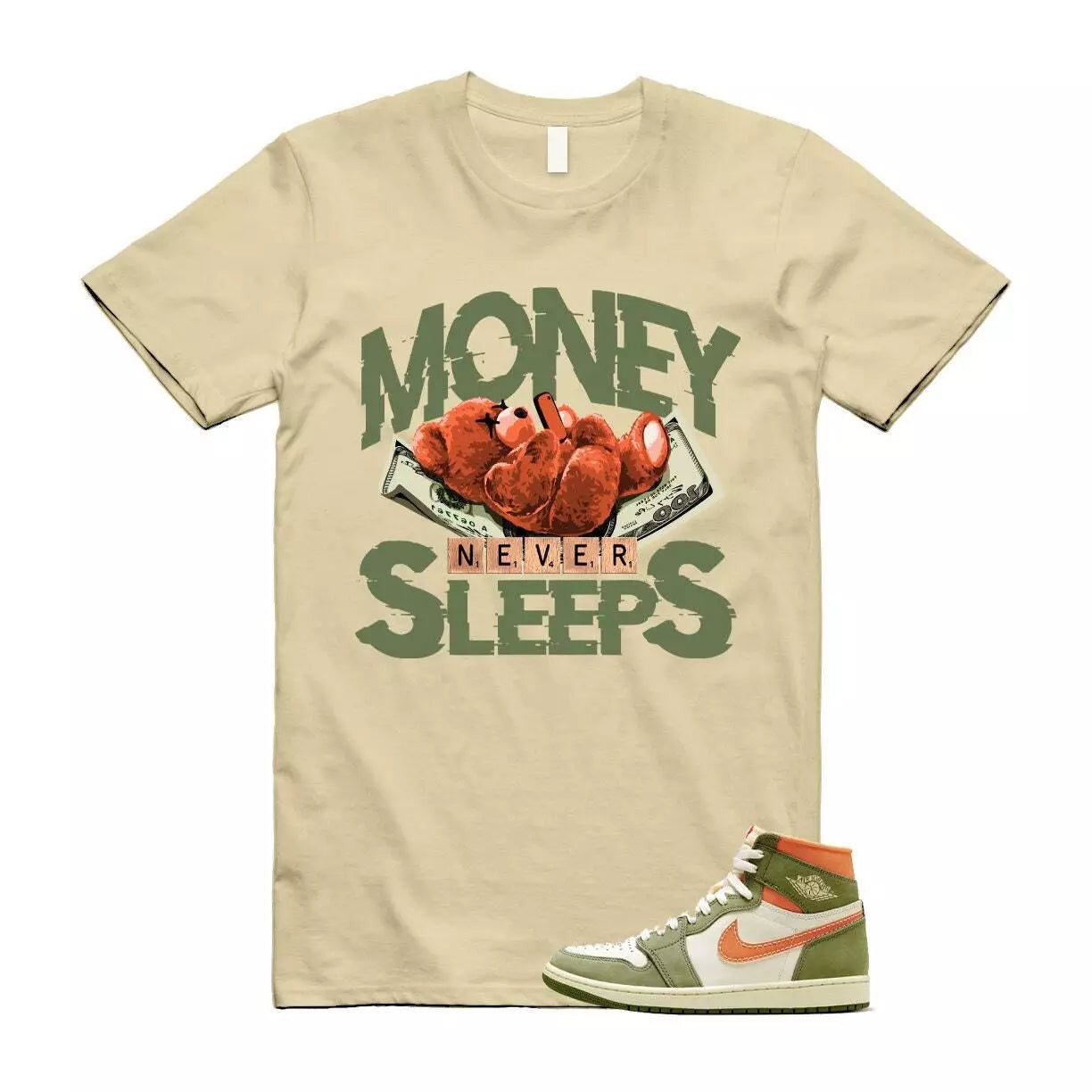 Craft Celadon 1 Sky J Light Olive Bright Mandarin Coconut Milk T Shirt Match MNS T-Shirt, Sneaker Match Tee