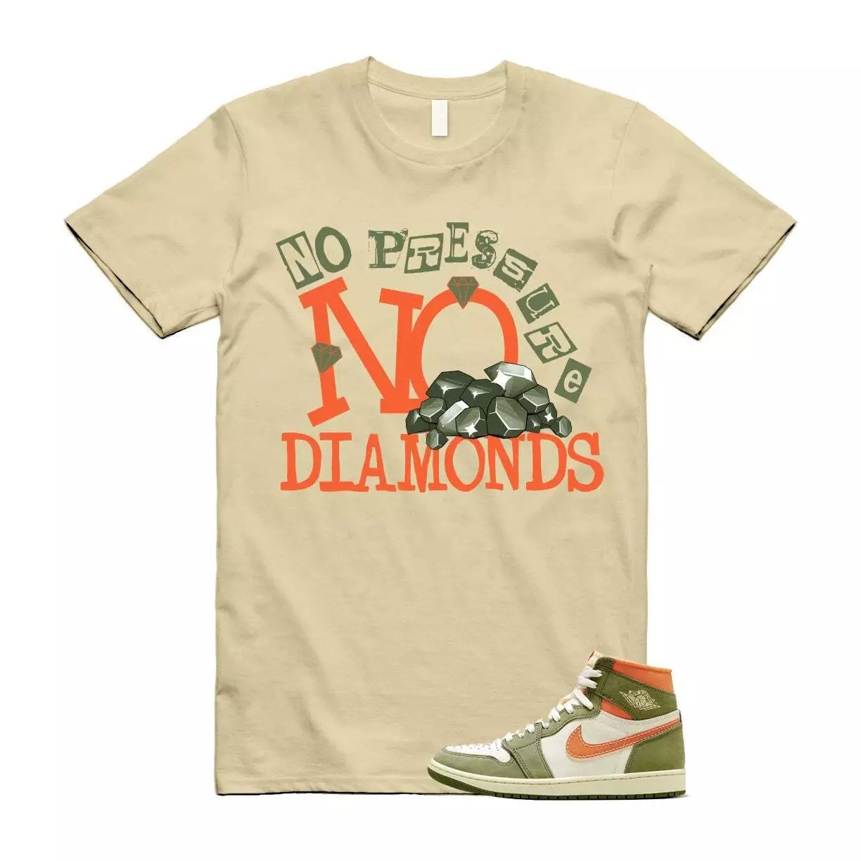 Craft Celadon 1 Sky J Olive Bright Mandarin Coconut Milk T Shirt Match DIAMOND T-Shirt, Sneaker Match Tee