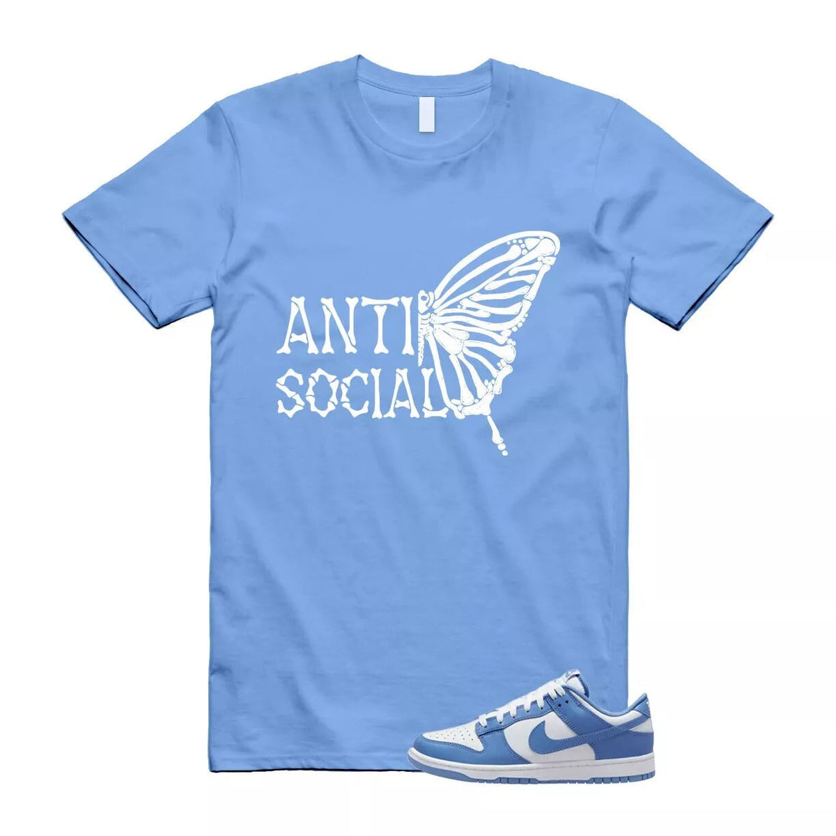 Dunk Polar Blue White Winter Low T Shirt Match ASB T-Shirt, Sneaker Match Tee