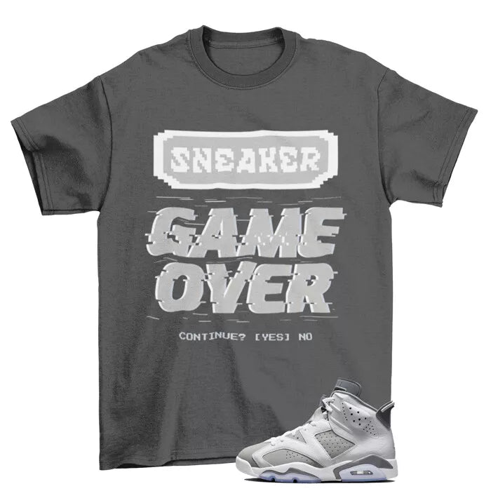 Game Over Shirt to Match Jordan 6 Retro Cool Grey / CT8529-100 T-Shirt, Sneaker Match Tee