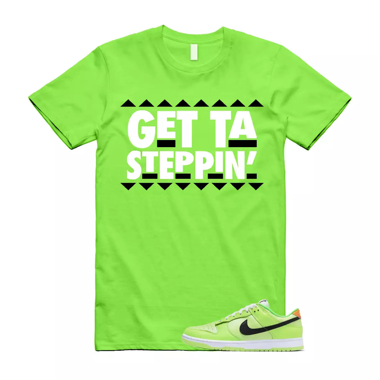GET T Shirt to match Dunk Low SE Splash Volt Green Strike Total Orange Black T-Shirt, Sneaker Match Tee