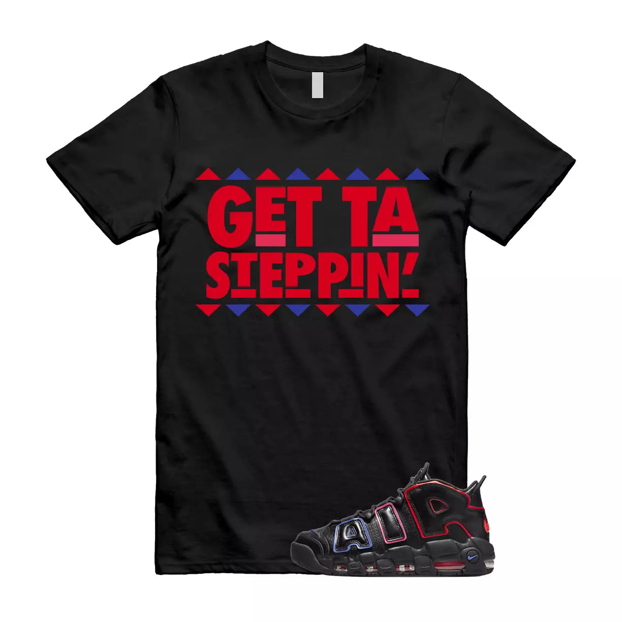 GET T Shirt to match Air More Uptempo 96 Electric Racer Blue Hyper Pink Crimson T-Shirt, Sneaker Match Tee