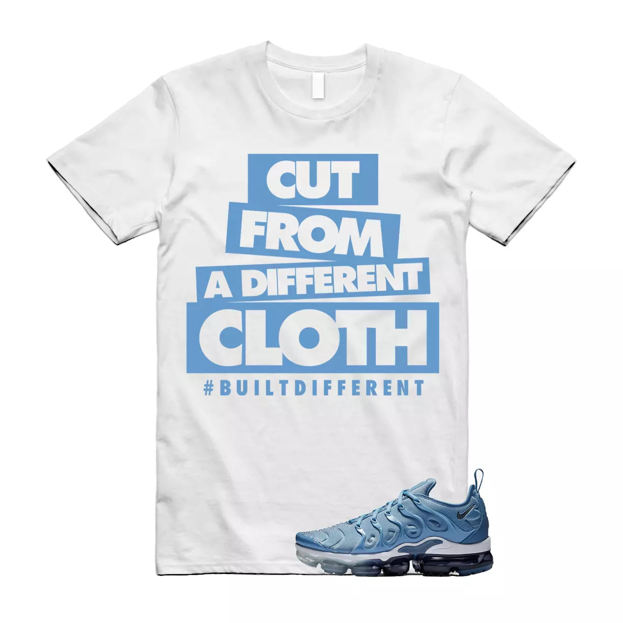 VaporMax Blue Ice Air Plus Work Diffused Cool Grey T Shirt match CLOTH T-Shirt, Sneaker Match Tee