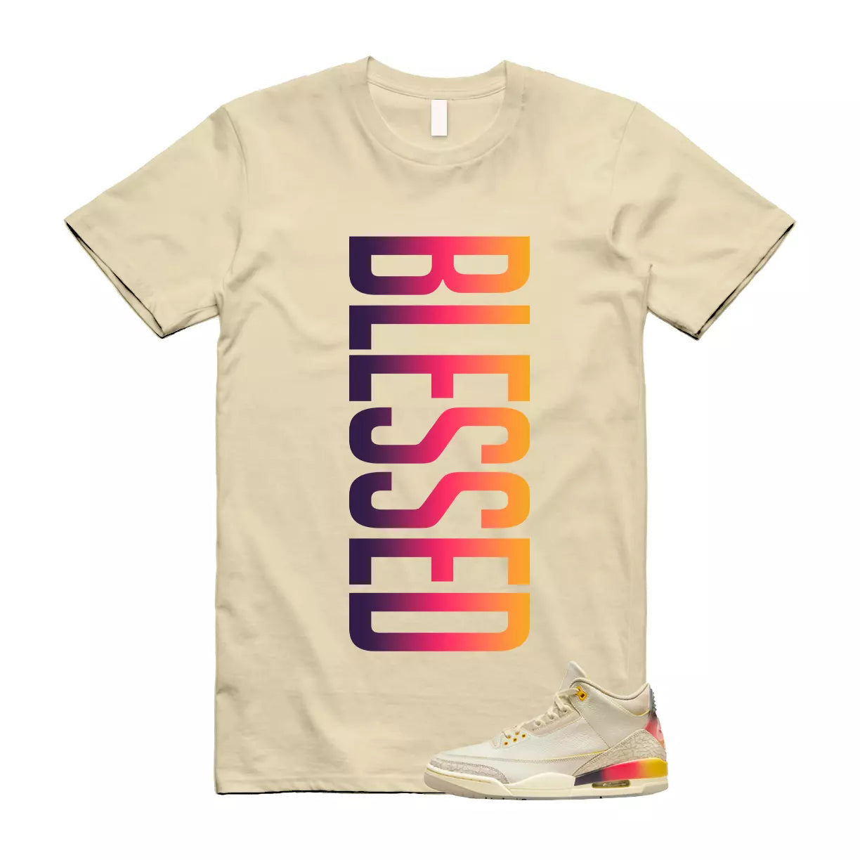 Balvin 3 Medellin Sunset Gradient Multicolor Retro SP T Shirt Match BLVERT T-Shirt, Sneaker Match Tee