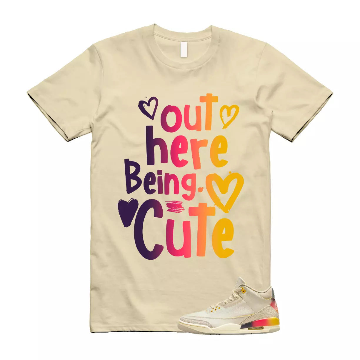 Balvin 3 Medellin Sunset Gradient Multicolor Retro SP T Shirt Match Out Here Being Cute T-Shirt, Sneaker Match Tee