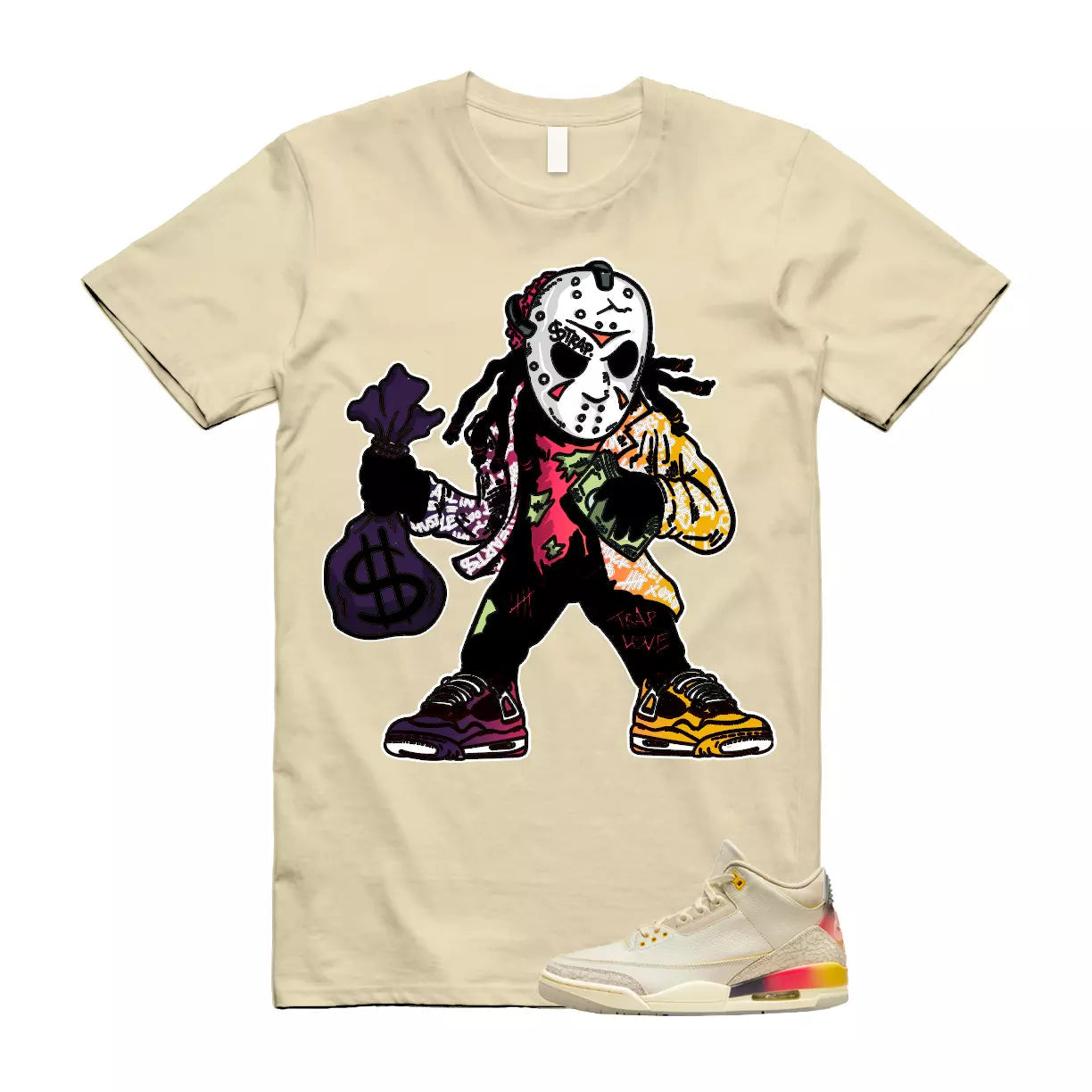 Balvin 3 Medellin Sunset Gradient Multicolor Retro SP T Shirt Match JASON T-Shirt, Sneaker Match Tee