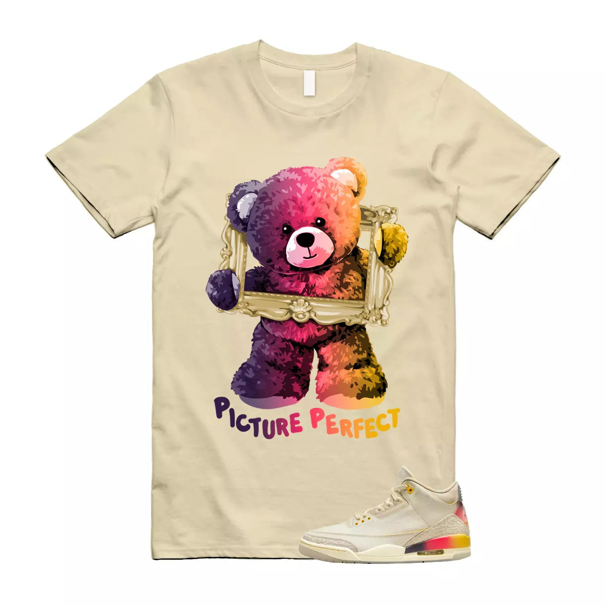 Balvin 3 Medellin Sunset Gradient Multicolor Retro SP T Shirt Match PIC T-Shirt, Sneaker Match Tee