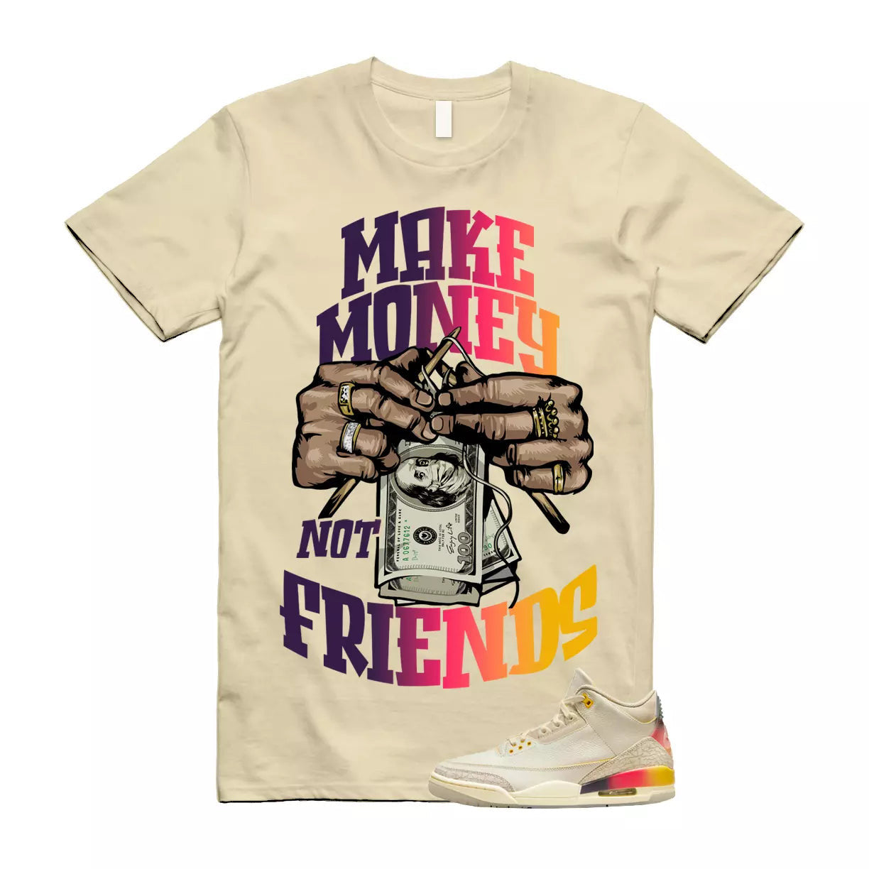 Balvin 3 Medellin Sunset Gradient Multicolor Retro SP T Shirt Match MM T-Shirt, Sneaker Match Tee
