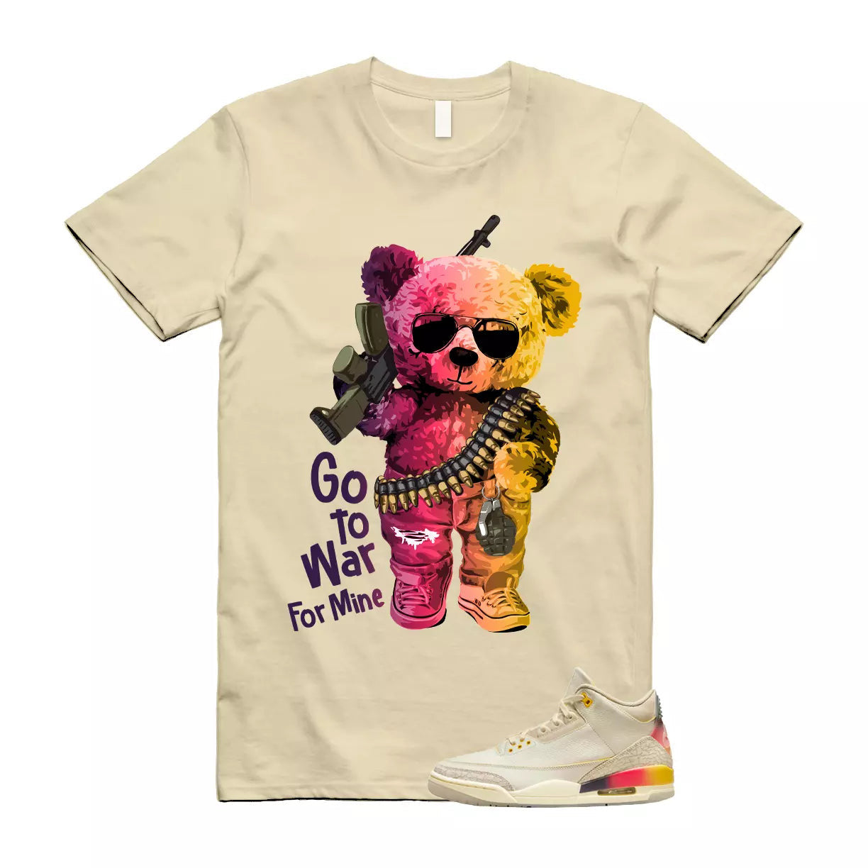 Balvin 3 Medellin Sunset Gradient Multicolor Retro SP T Shirt Match WAR T-Shirt, Sneaker Match Tee