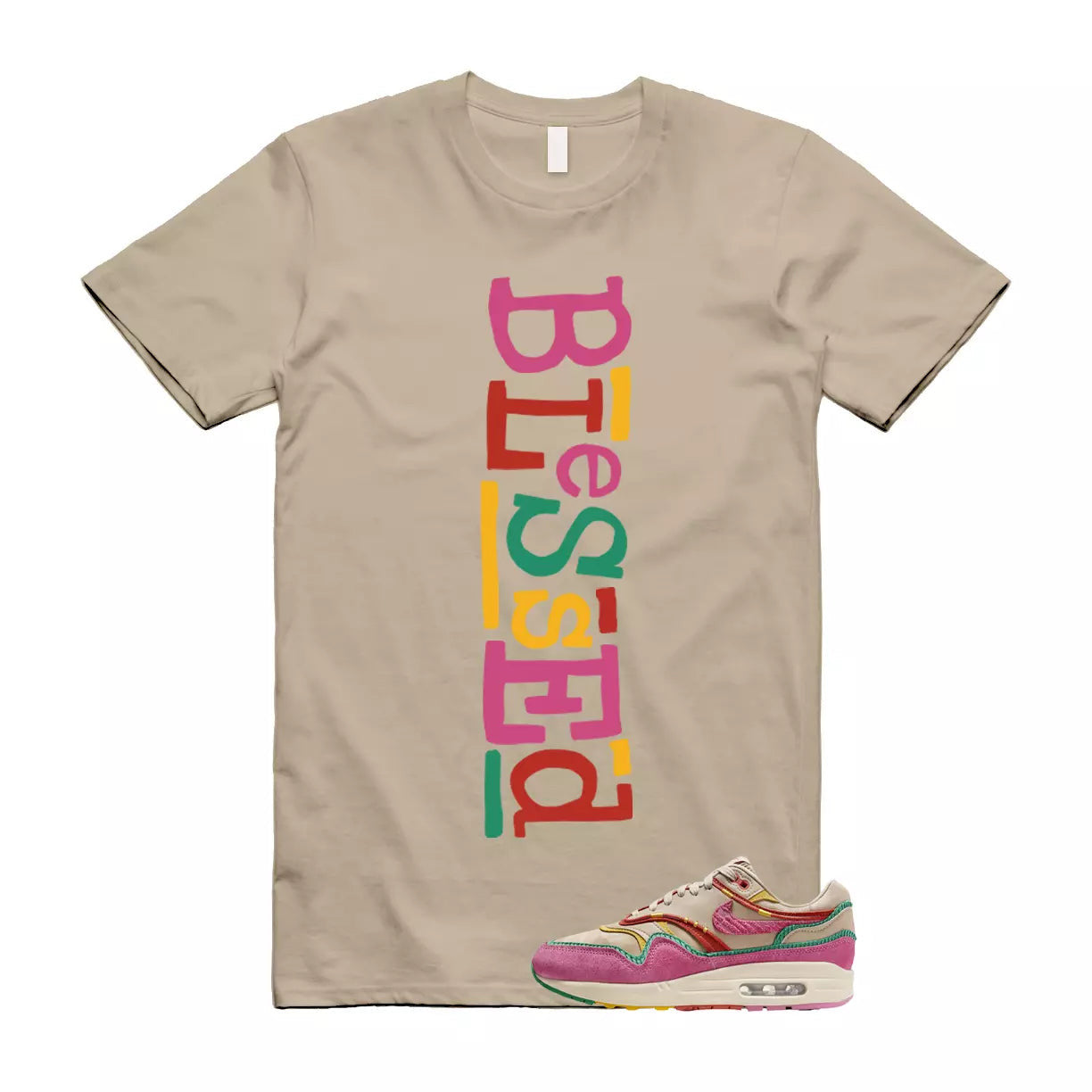 Air Max Familia 1 Hemp Pinksicle Sanddrift T Shirt Match B2 T-Shirt, Sneaker Match Tee