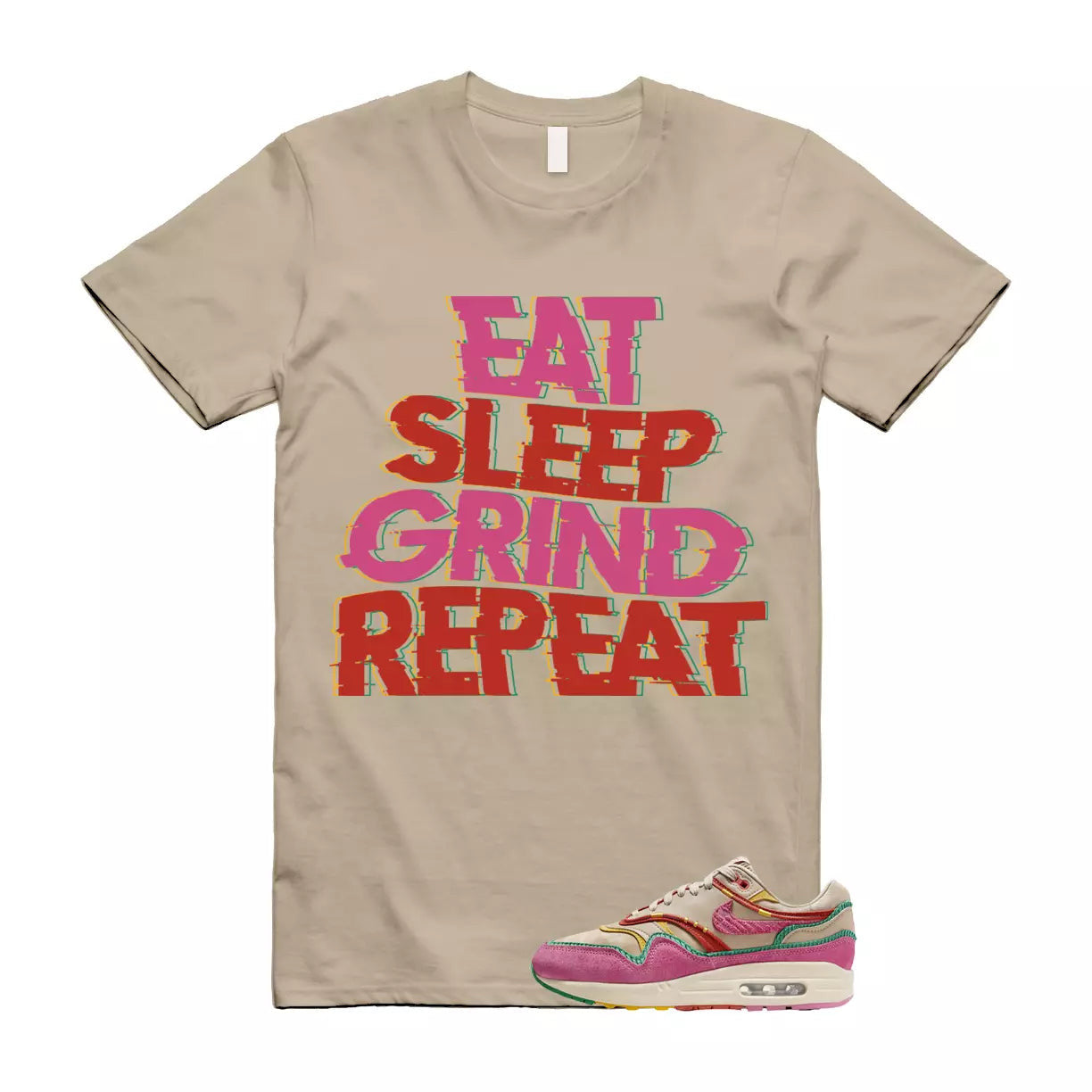 Air Max Familia 1 Hemp Pinksicle Sanddrift T Shirt Match ESGR T-Shirt, Sneaker Match Tee