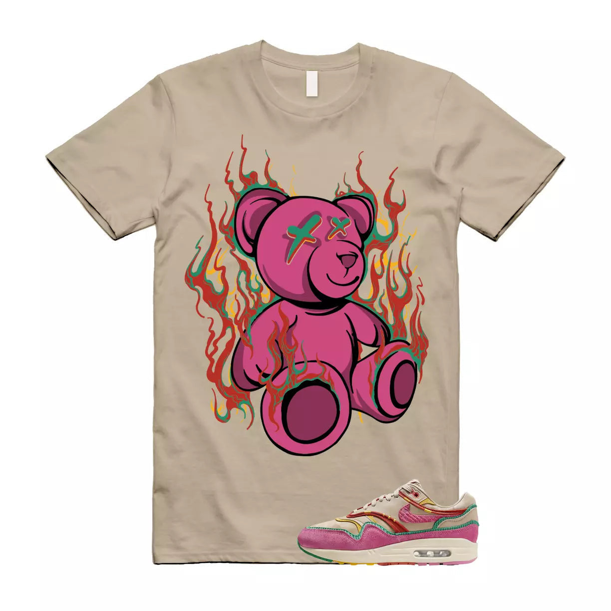 Air Max Familia 1 Hemp Pinksicle Sanddrift T Shirt Match LIT T-Shirt, Sneaker Match Tee