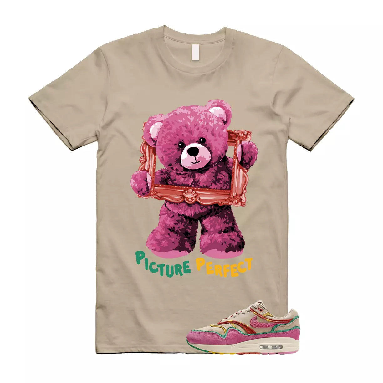 Air Max Familia 1 Hemp Pinksicle Sanddrift T Shirt Match PIC T-Shirt, Sneaker Match Tee