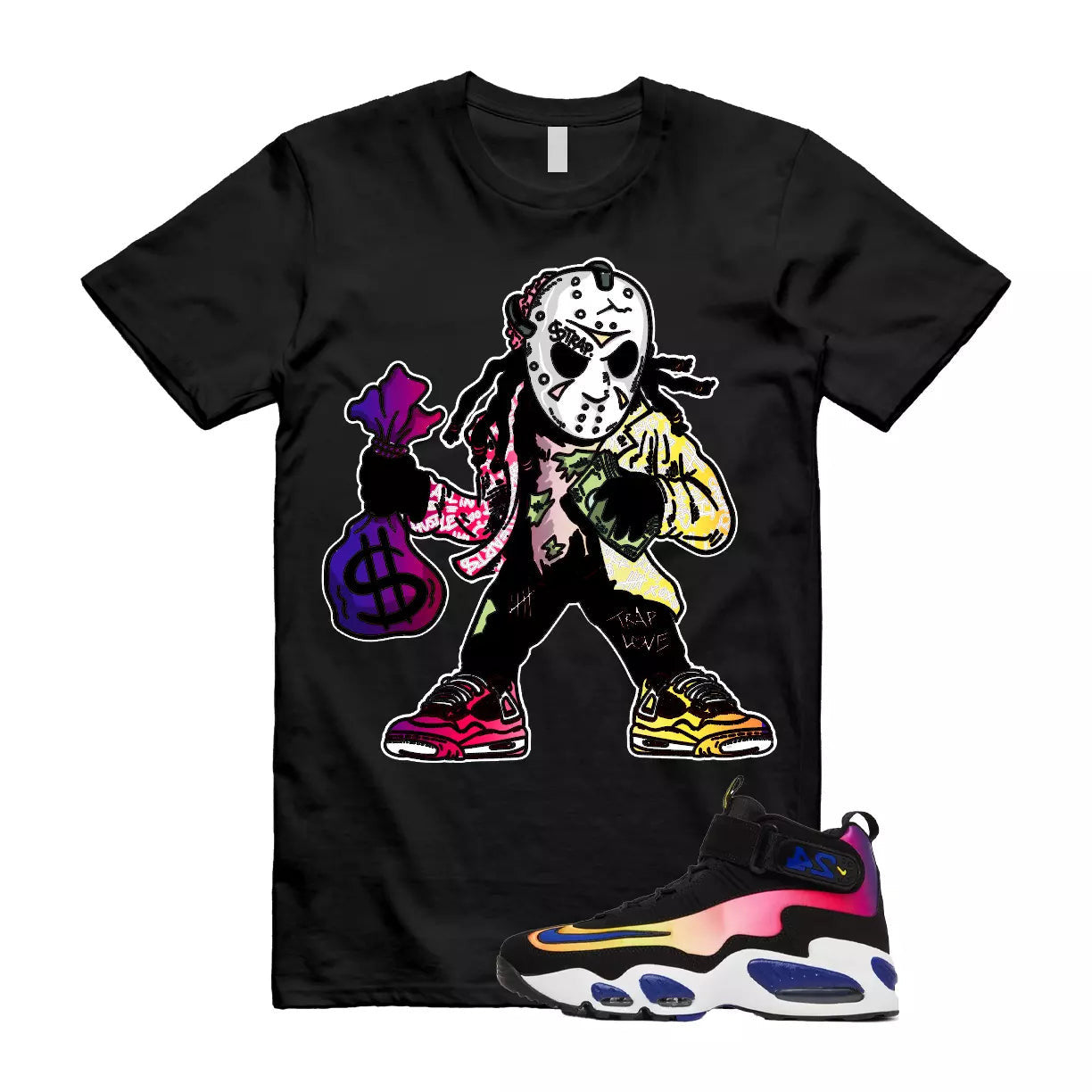 Air Griffey Max 1 Los Angeles Sunset 24 Purple Pink Blue T Shirt Match JASON T-Shirt, Sneaker Match Tee