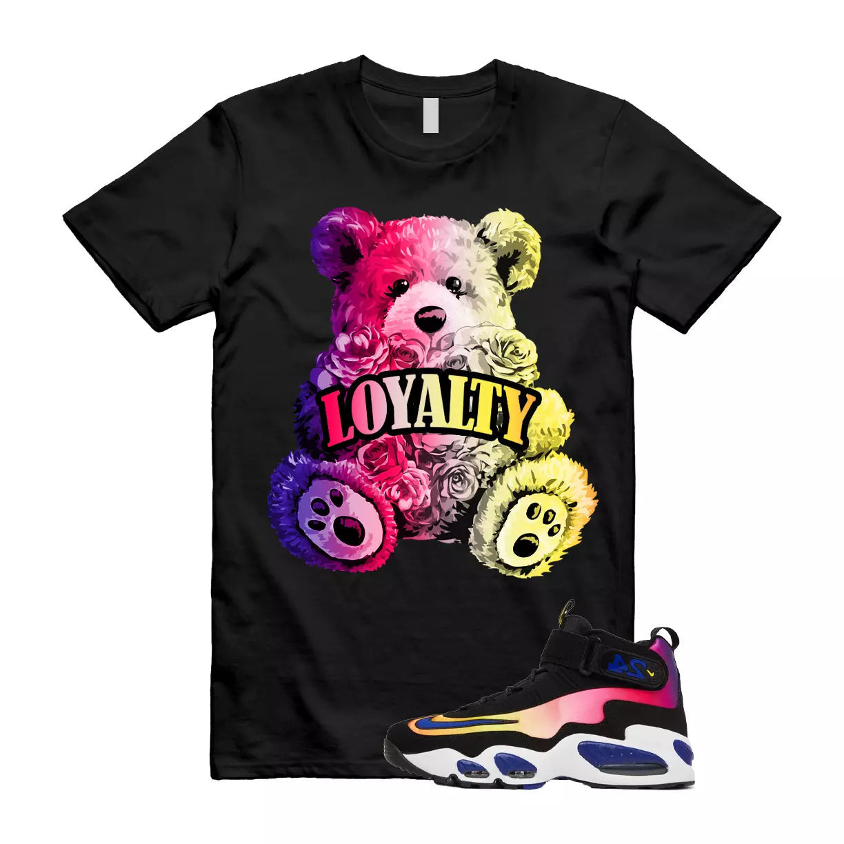 Air Griffey Max 1 Los Angeles Sunset 24 Purple Pink Blue T Shirt Match LYLTY T-Shirt, Sneaker Match Tee