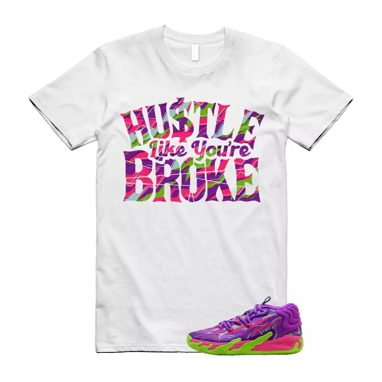 Puma Toxic LaMelo Ball Purple Glimmer Green Gecko 03 Slime T Shirt Match BROKE T-Shirt, Sneaker Match Tee