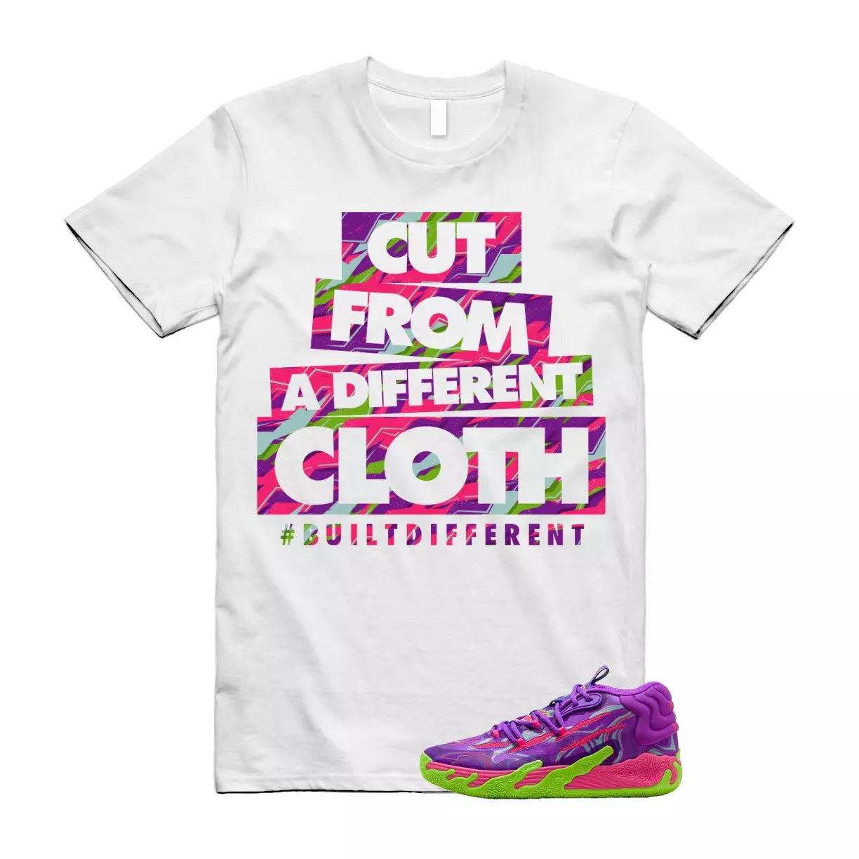 Puma Toxic LaMelo Ball Purple Glimmer Green Gecko 03 Slime T Shirt Match CLOTH T-Shirt, Sneaker Match Tee