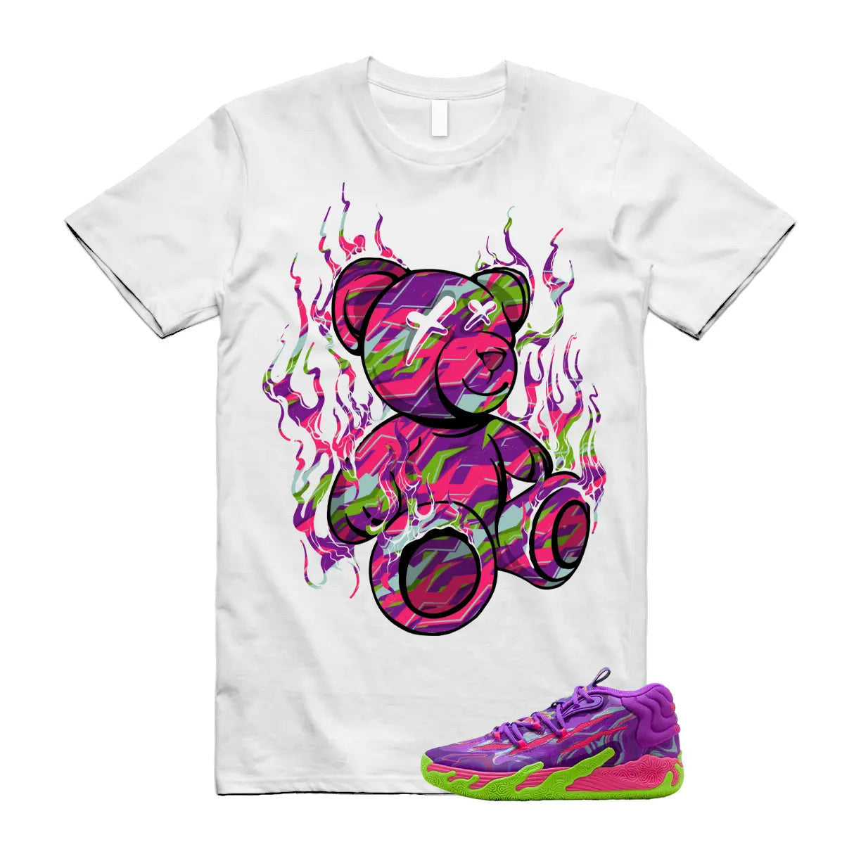 Puma Toxic LaMelo Ball Purple Glimmer Green Gecko 03 Slime T Shirt Match LIT T-Shirt, Sneaker Match Tee