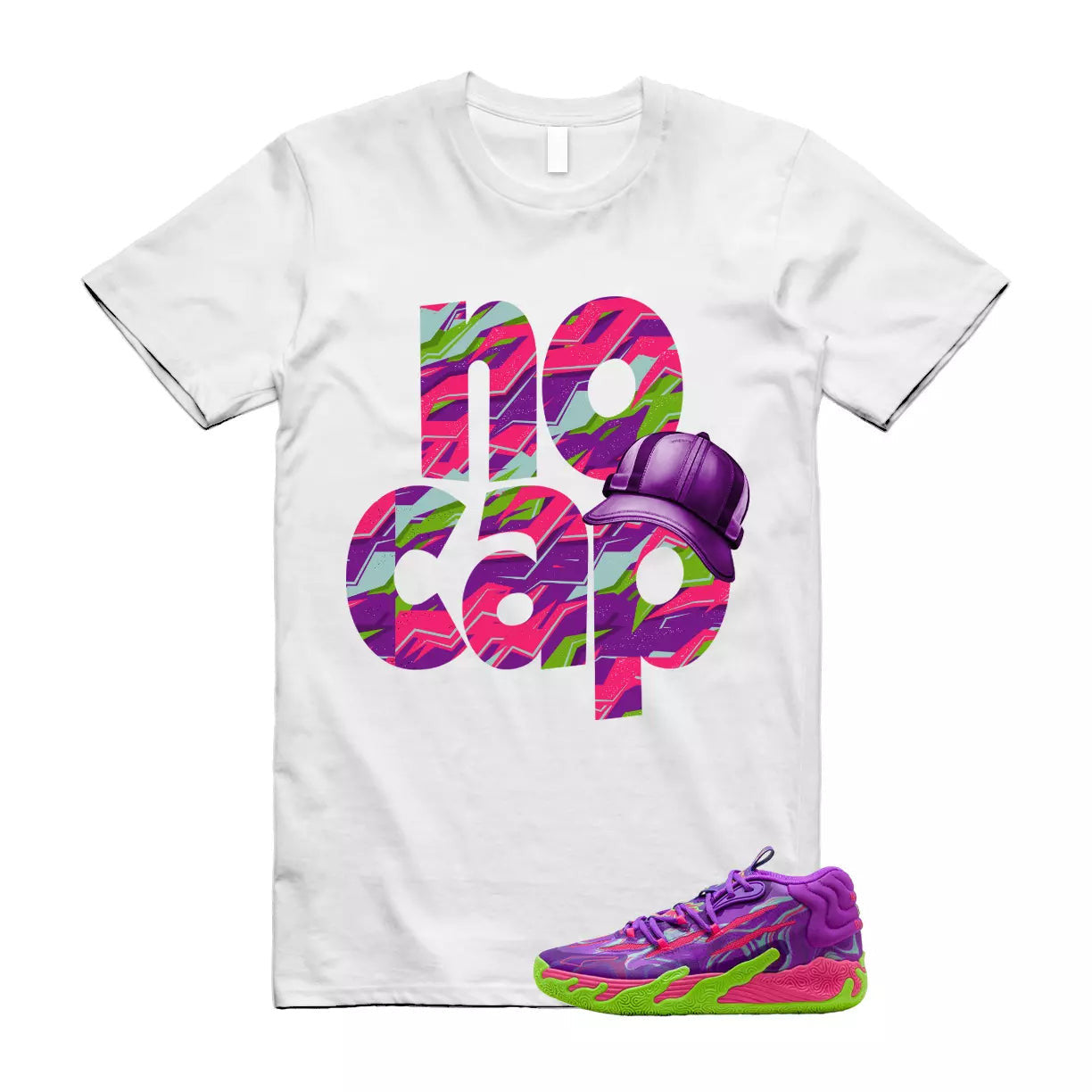 Puma Toxic LaMelo Ball Purple Glimmer Green Gecko 03 Slime T Shirt Match NO CAP T-Shirt, Sneaker Match Tee