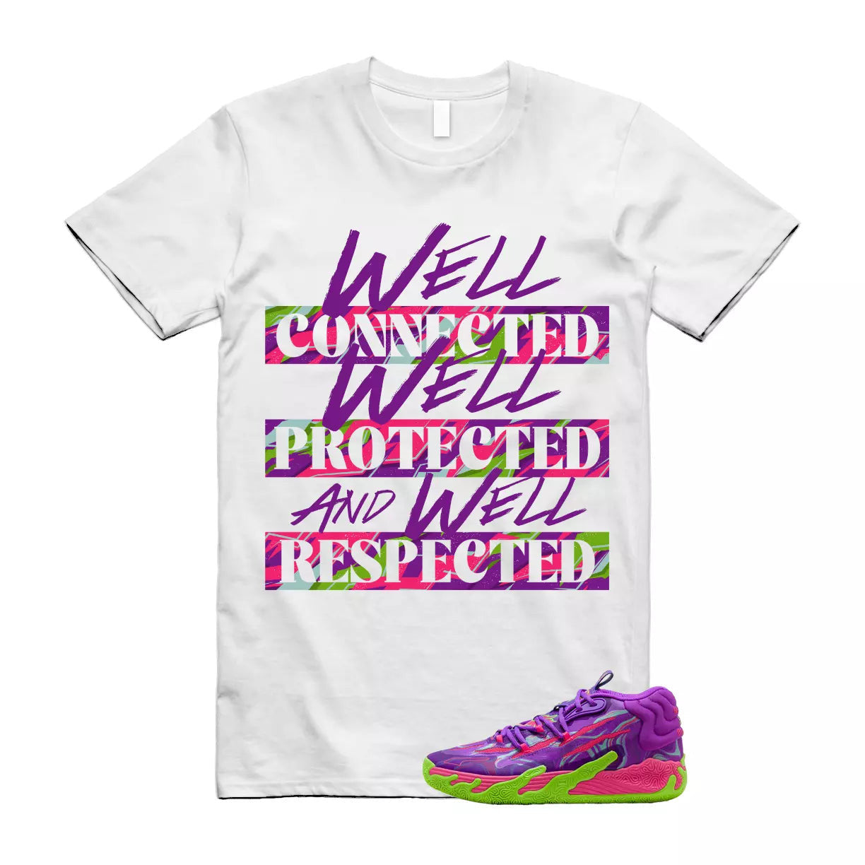 Puma Toxic LaMelo Ball Purple Glimmer Green Gecko 03 Slime T Shirt Match WELL T-Shirt, Sneaker Match Tee