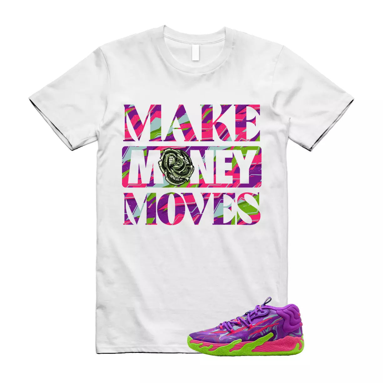 Puma Toxic LaMelo Ball Purple Glimmer Green Gecko 03 Slime T Shirt Match MOVES T-Shirt, Sneaker Match Tee