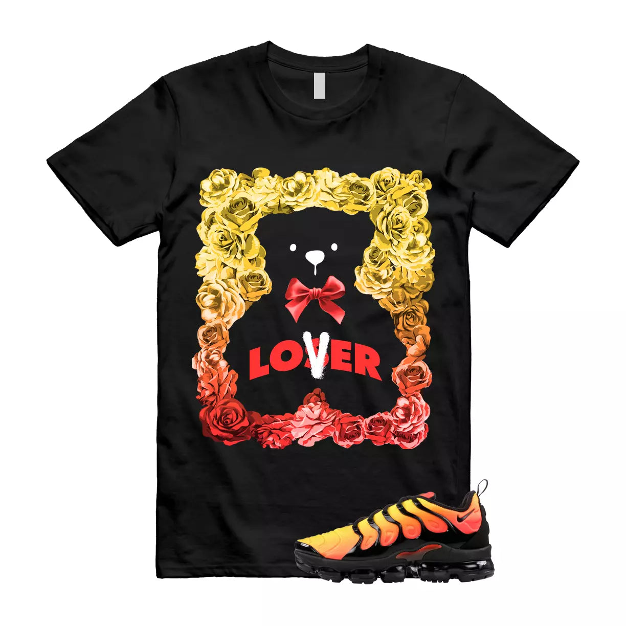 VaporMax Crimson Total Orange Plus Black T Shirt Match LO2 T-Shirt, Sneaker Match Tee