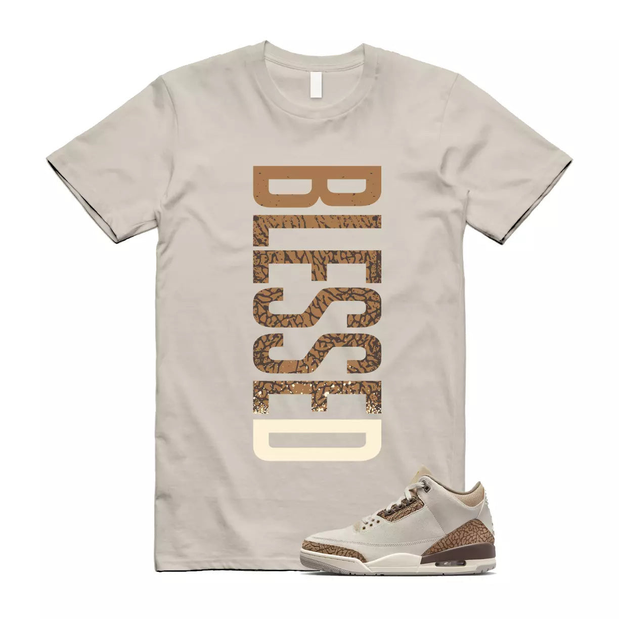 AJ 3 Palomino Shirt To Match VERTBLS T-Shirt CT8532-102, Match Sneaker Tee