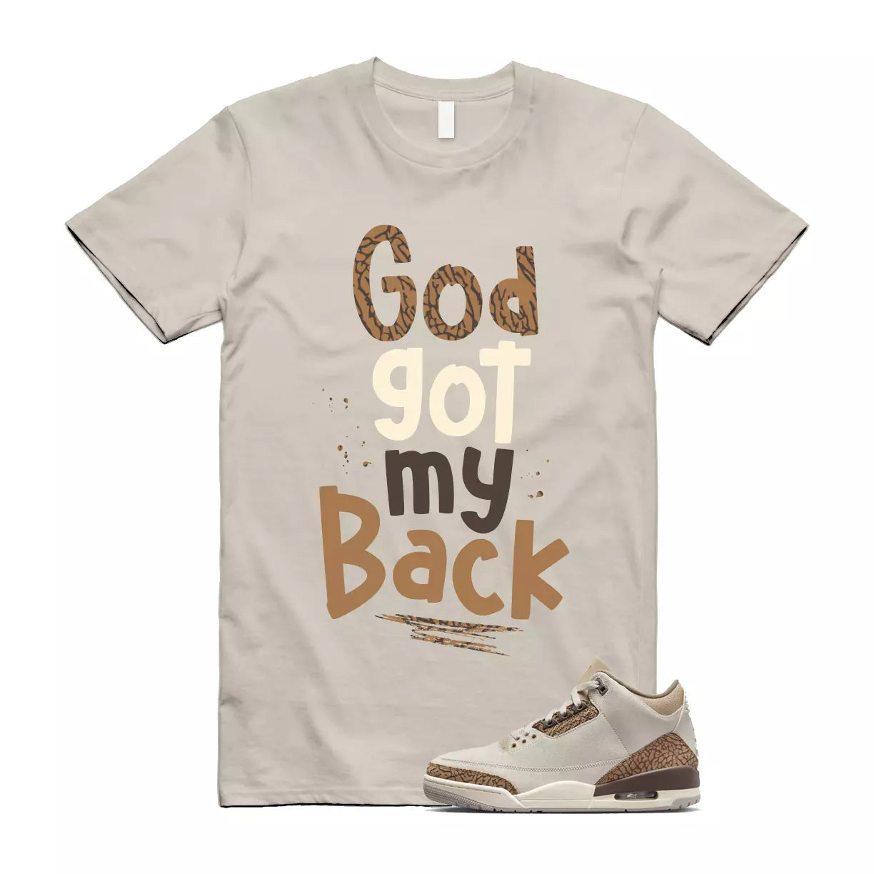 Palomino 3 Light Orewood Brown Metallic Gold British Tan T Shirt Match GOD T-Shirt, Sneaker Match Tee