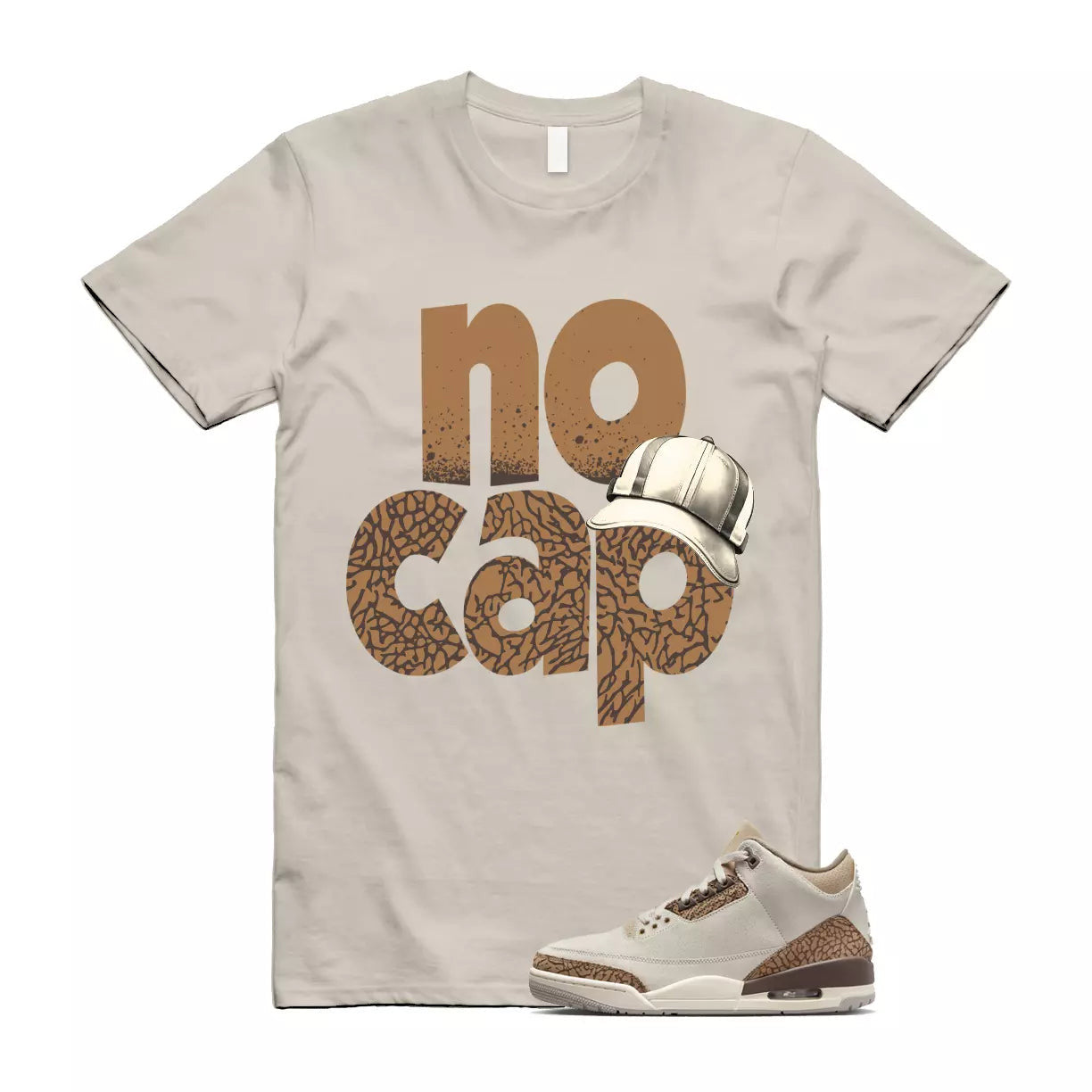 Palomino 3 Light Orewood Brown Metallic Gold British Tan T Shirt Match NO CAP T-Shirt, Sneaker Match Tee