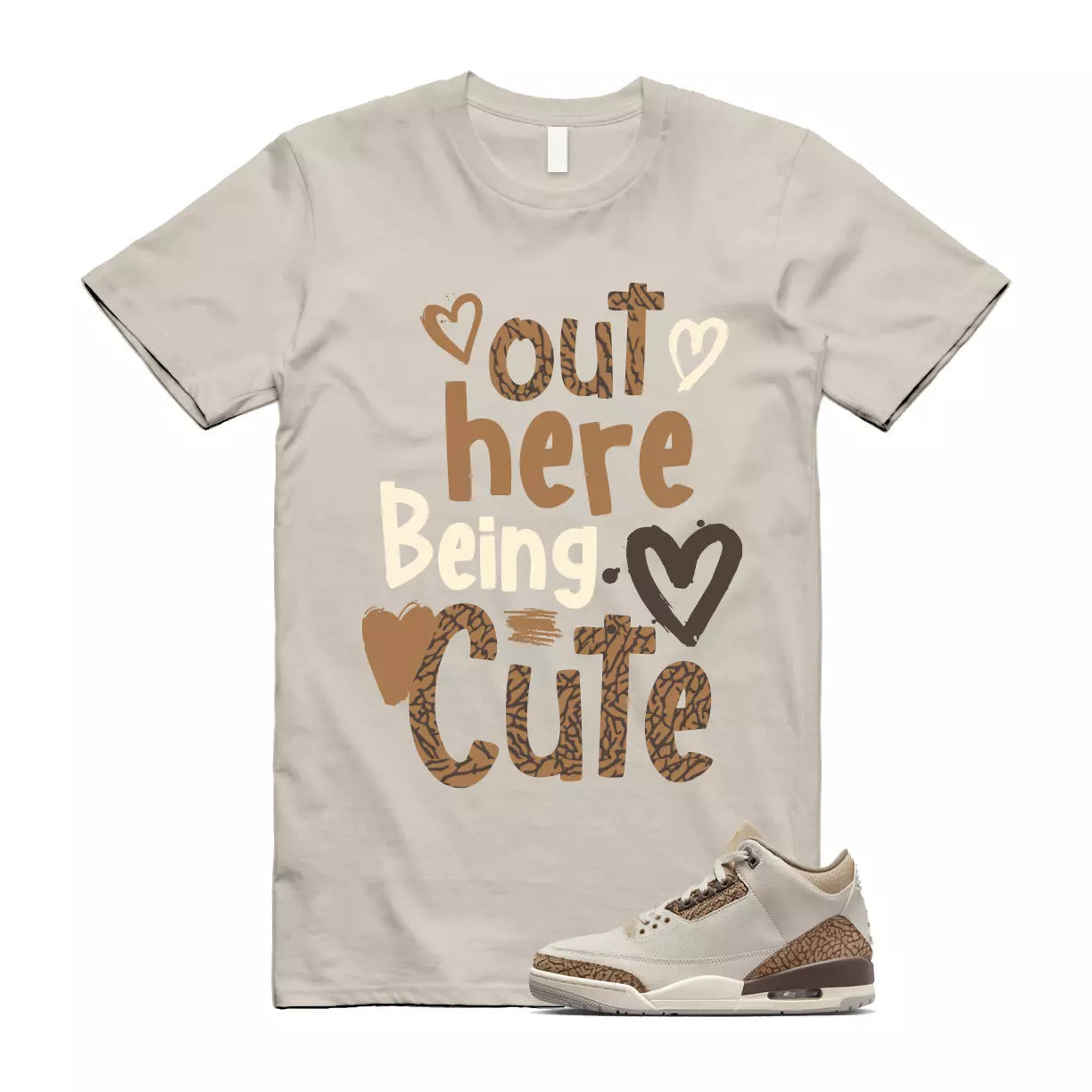 Palomino 3 Light Orewood Brown Metallic Gold British Tan T Shirt Match Out Here Being Cute T-Shirt, Sneaker Match Tee