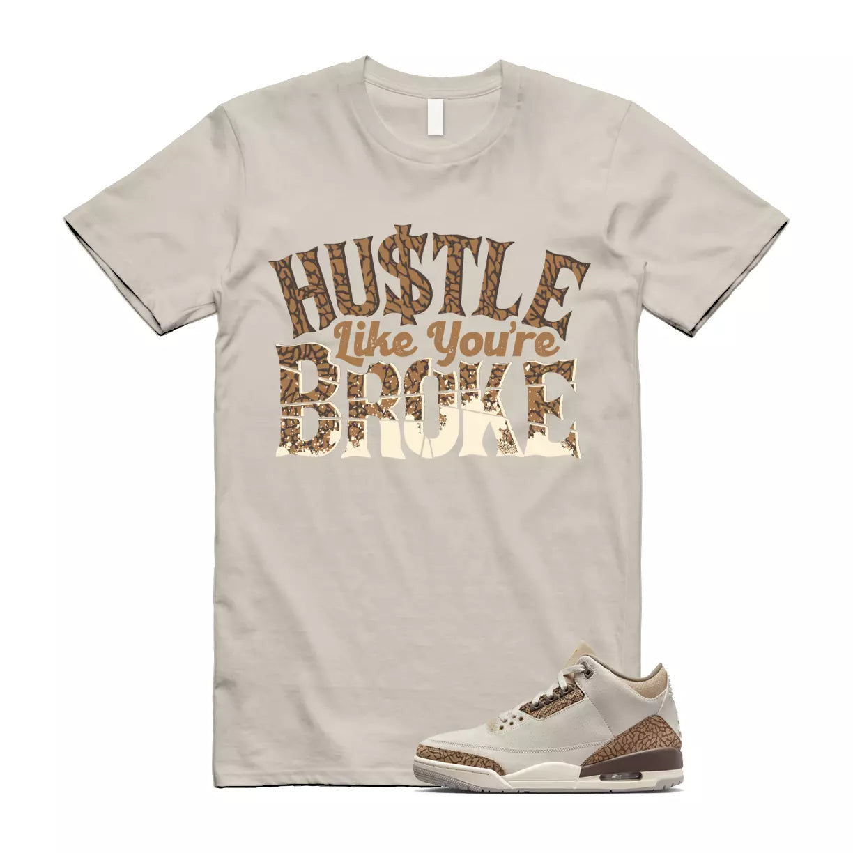 Palomino 3 Light Orewood Brown Metallic Gold British Tan T Shirt Match BROKE T-Shirt, Sneaker Match Tee