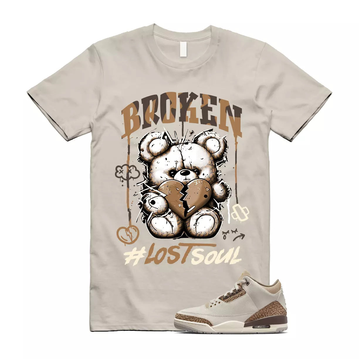 Palomino 3 Light Orewood Brown Metallic Gold British Tan T Shirt Match BRLS T-Shirt, Sneaker Match Tee