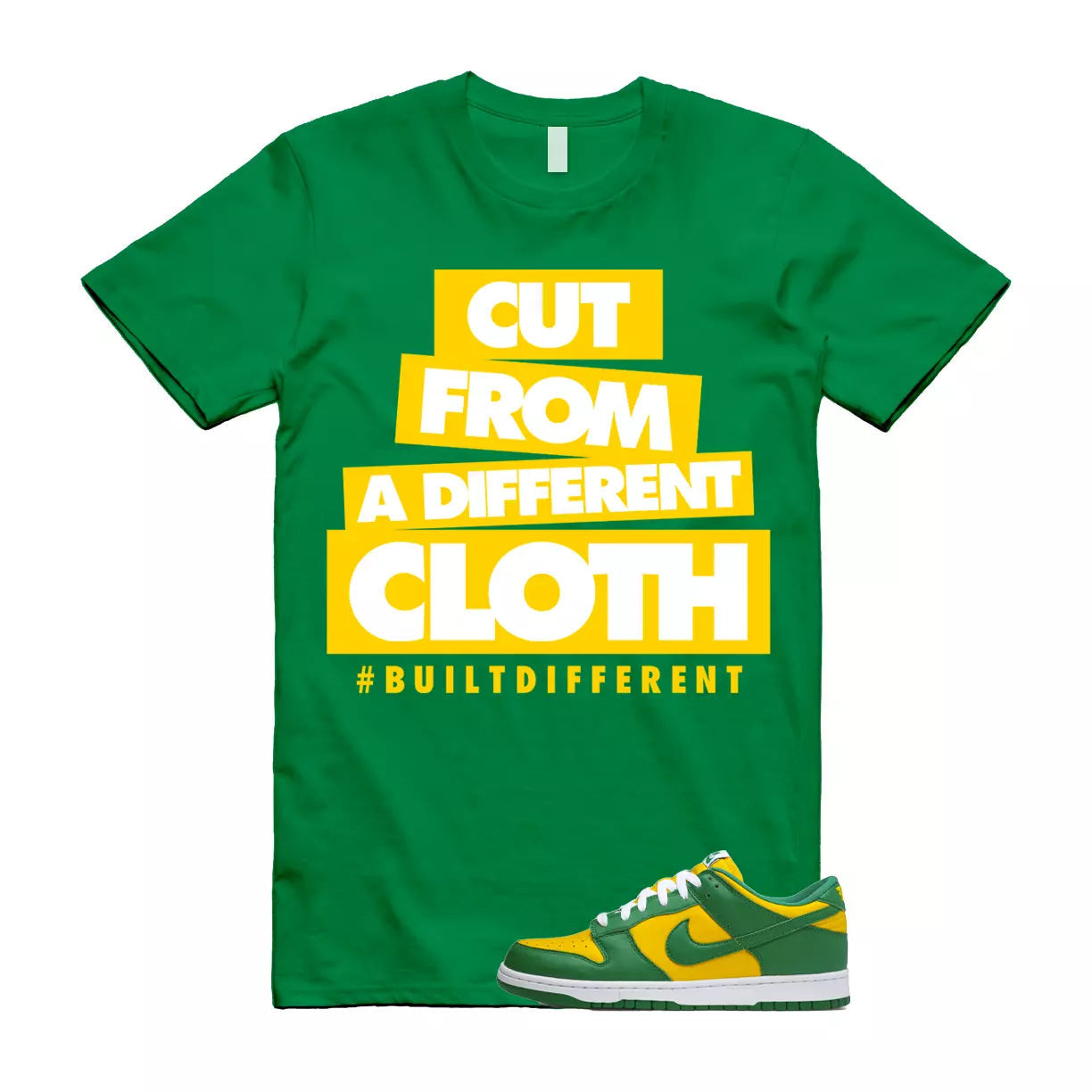 CLOTH T Shirt to match N Dunk Low Brazil Varsity Maize Pine Green White SP OG T-Shirt, Sneaker Match Tee