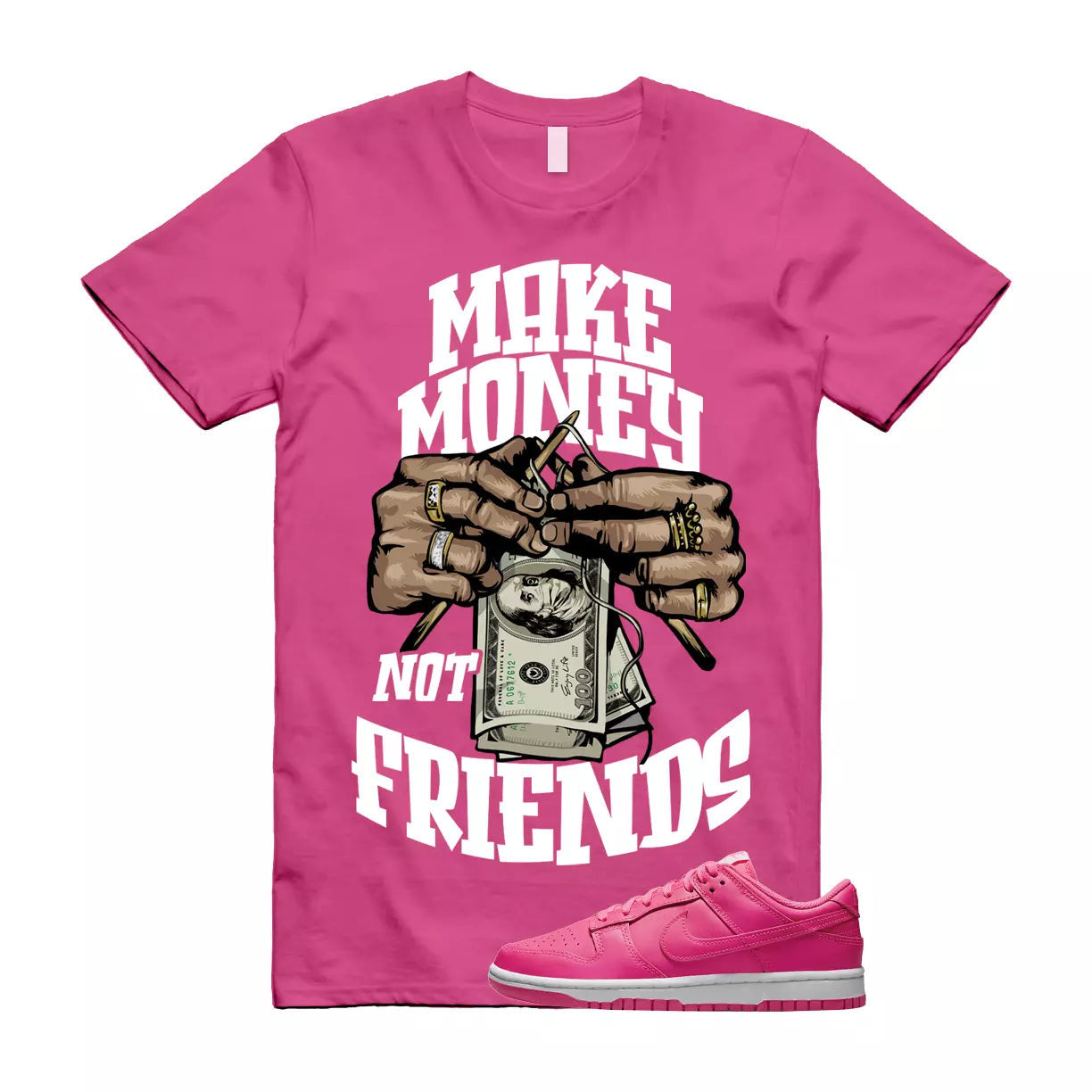 MM T Shirt to match N Dunk Low WMNS Hot Hyper Pink White T-Shirt, Sneaker Match Tee