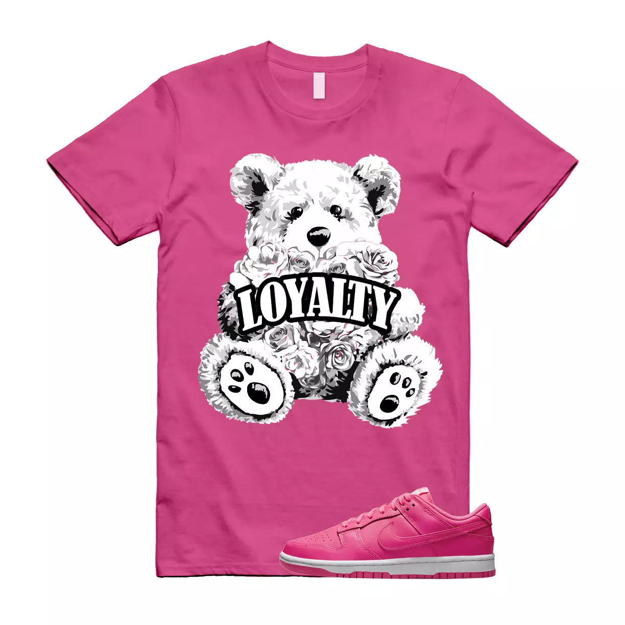 LYLTY T Shirt to match N Dunk Low WMNS Hot Hyper Pink White T-Shirt, Sneaker Match Tee