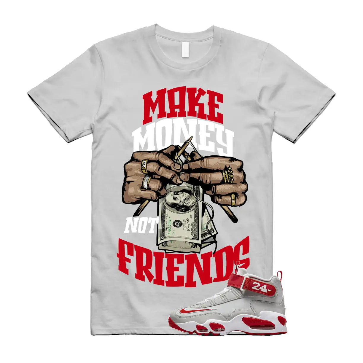 MM Shirt to match N Air Griffey Max1 Cincinnati Reds Pure Platinum University T-Shirt, Sneaker Match Tee