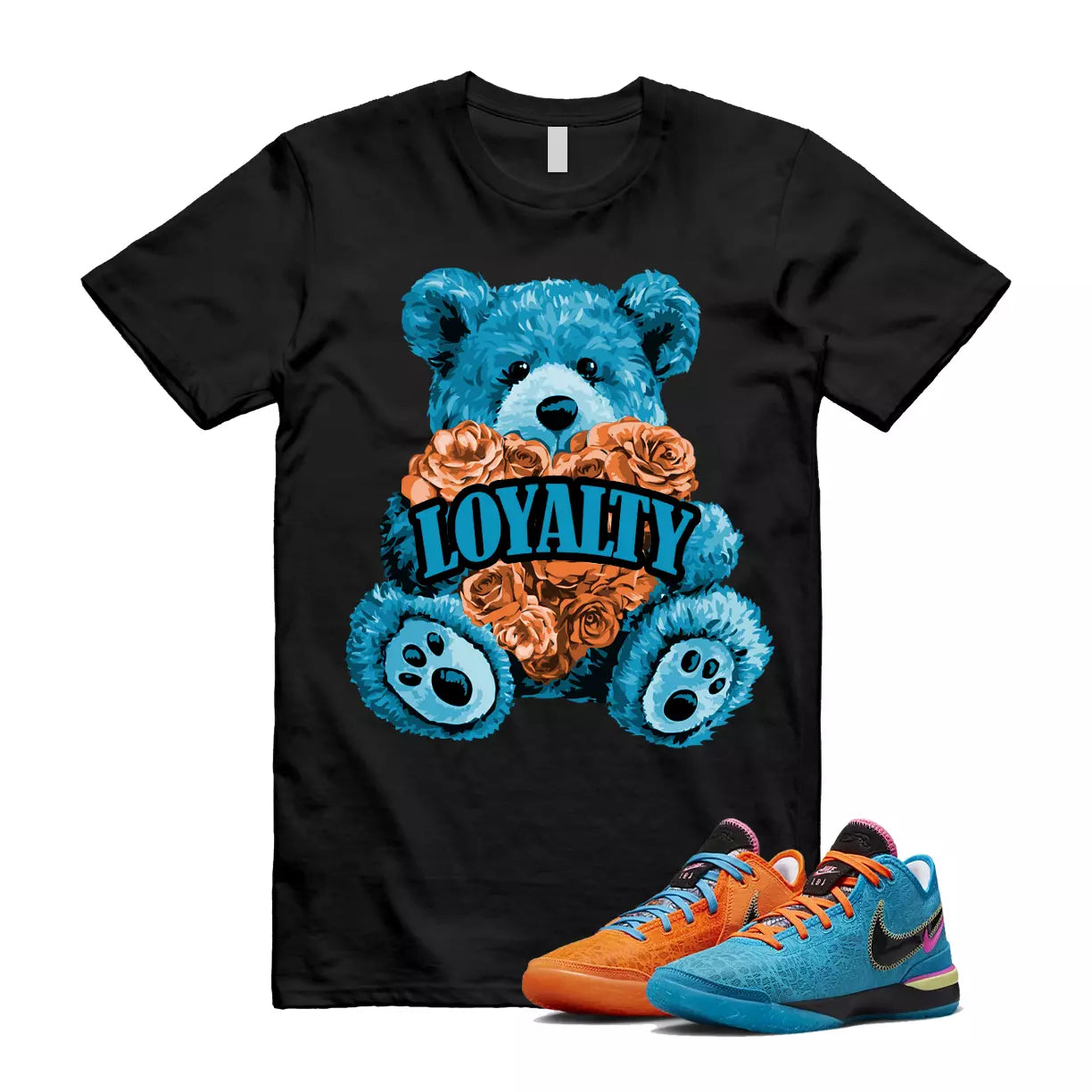 LYLTY T Shirt to match N Zoom LeBron NXXT Gen I Promise Multi Color Blue Orange T-Shirt, Sneaker Match Tee