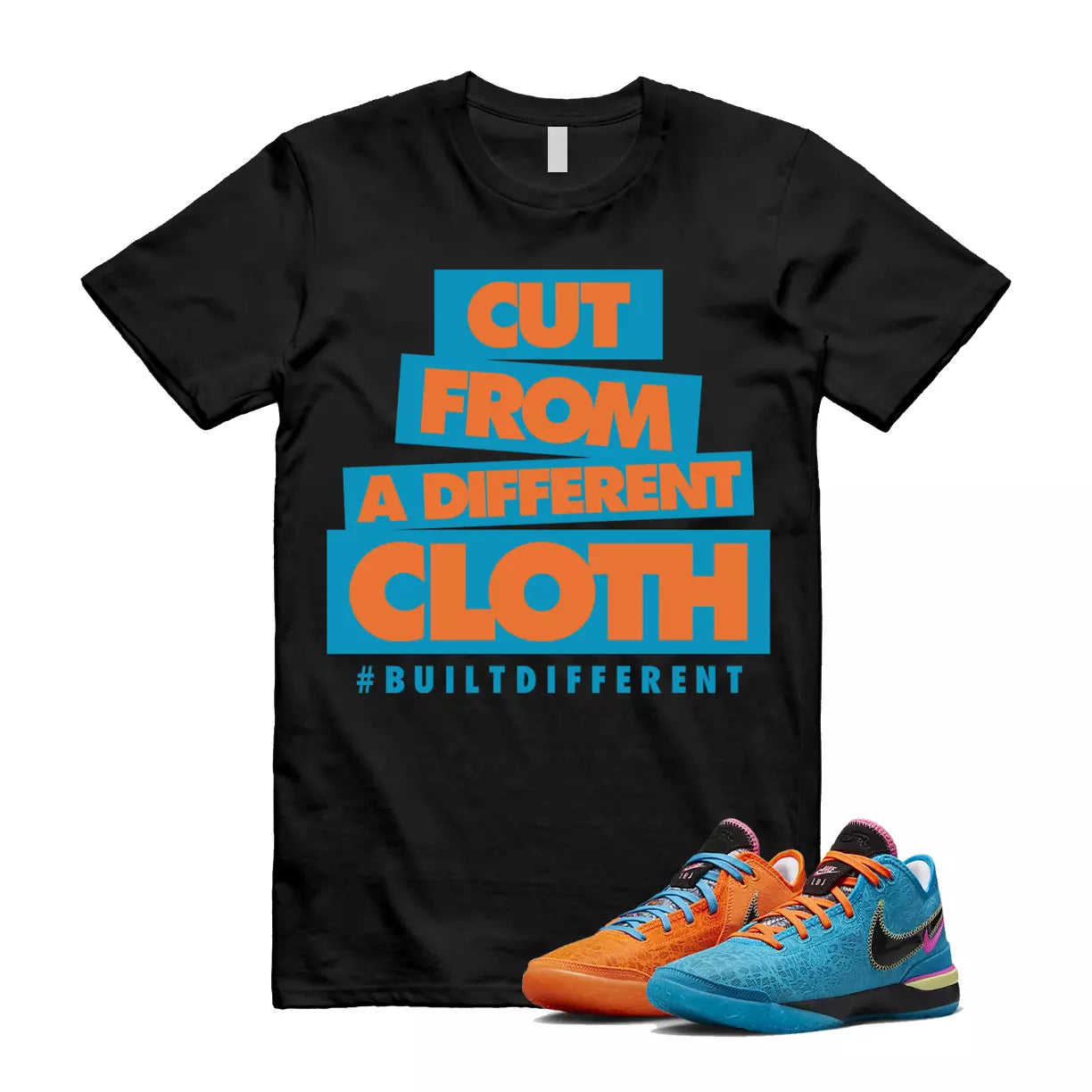 CLOTH T Shirt to match N Zoom LeBron NXXT Gen I Promise Multi Color Blue Orange T-Shirt, Sneaker Match Tee