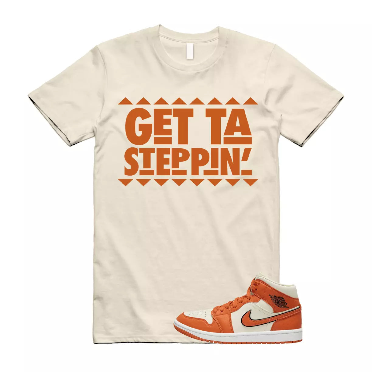 GET T Shirt to match Air Jordan 1 Mid SE WMNS Coconut Milk Sport Spice Sail T-Shirt, Sneaker Match Tee
