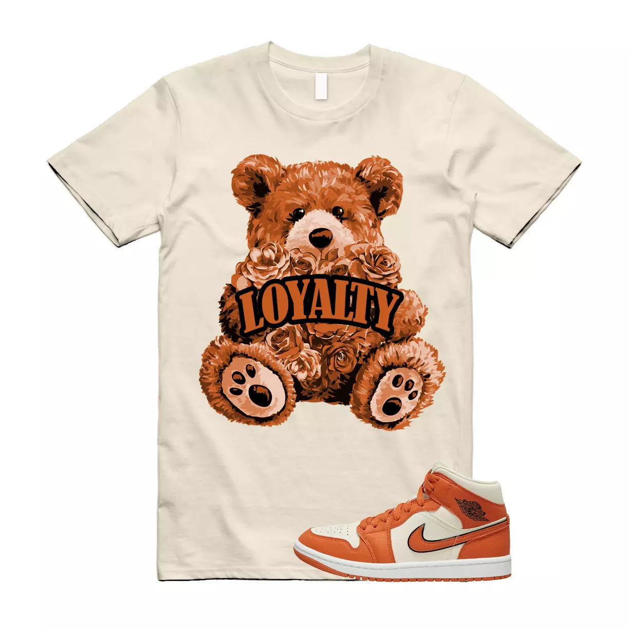 LYLTY T Shirt to match Air Jordan 1 Mid SE WMNS Coconut Milk Sport Spice Sail T-Shirt, Sneaker Match Tee